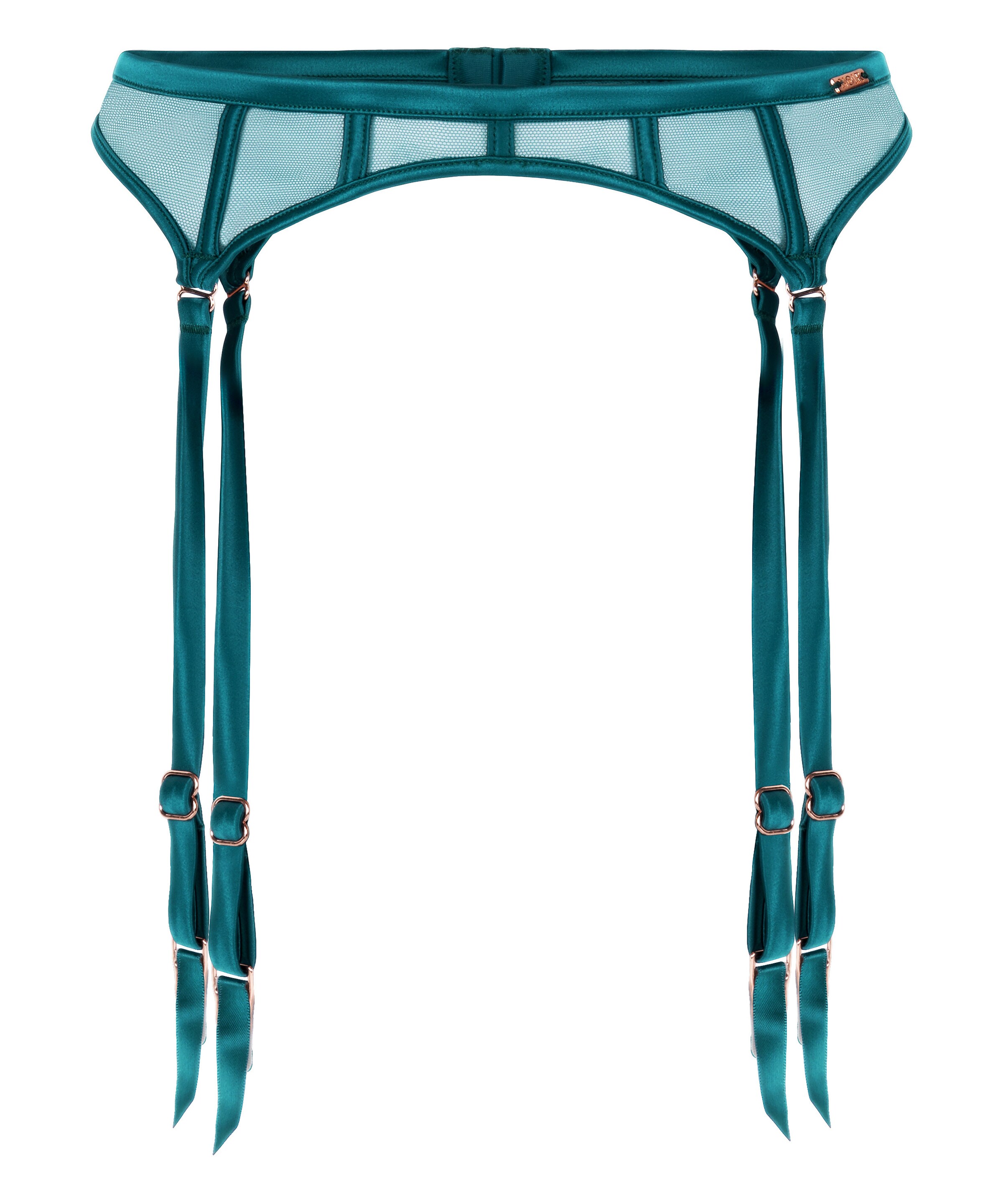 Hunkemöller Garter Belt in Green: front