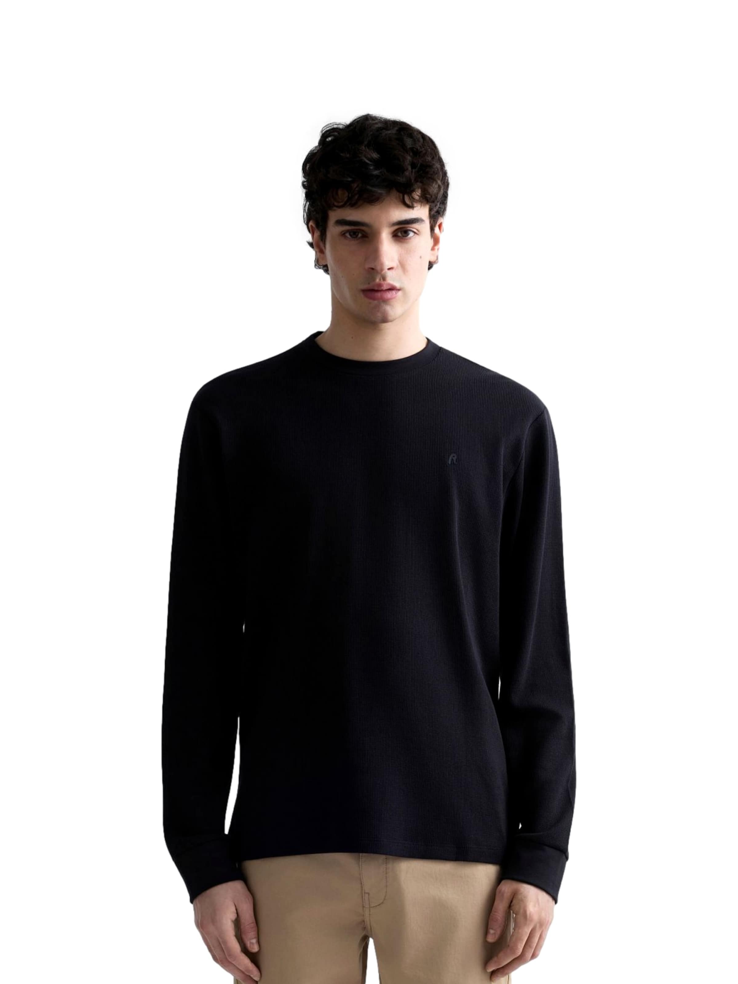 REPLAY Shirt in Schwarz: Vorderseite