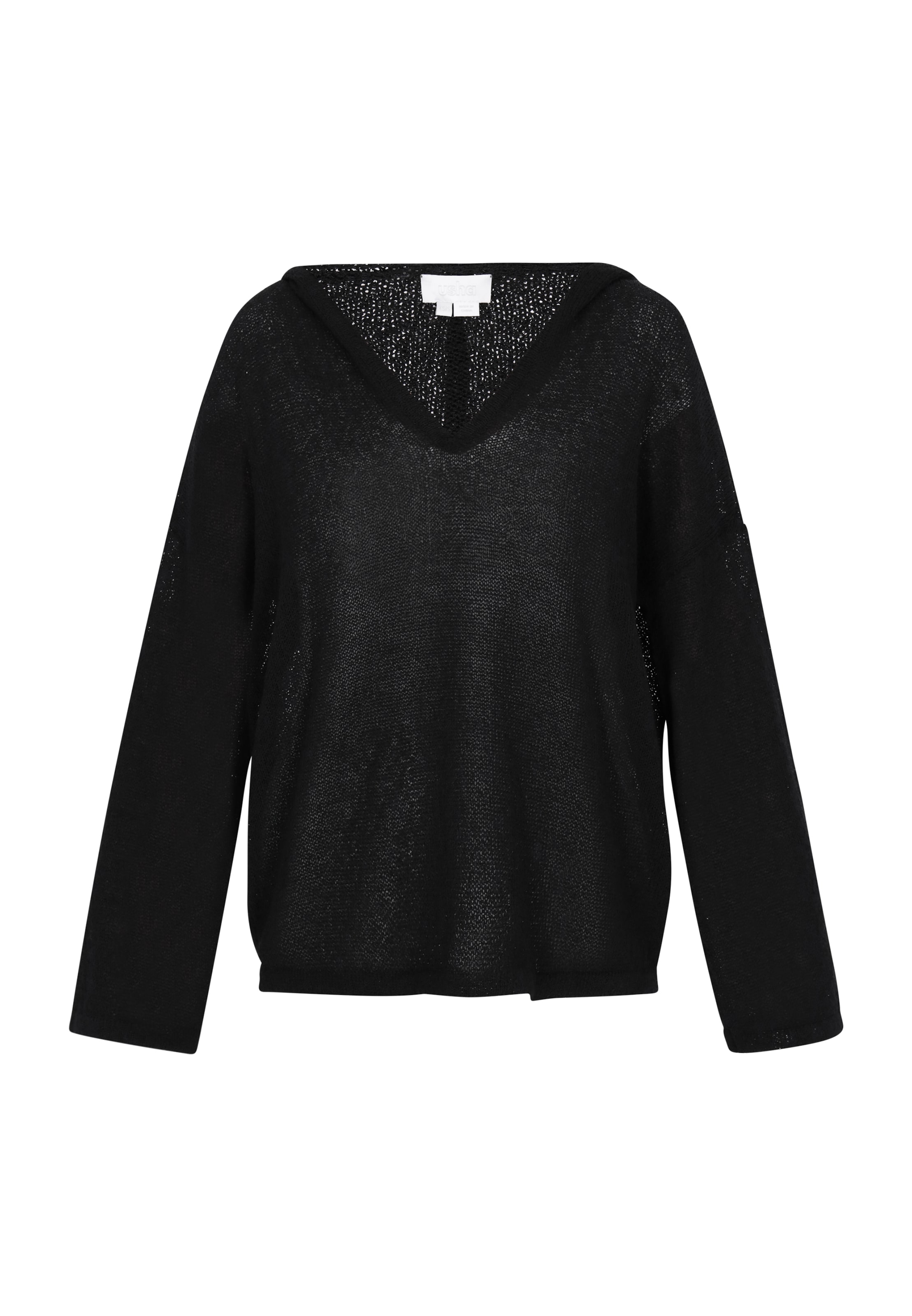 usha WHITE LABEL Пуловер в черно: отпред