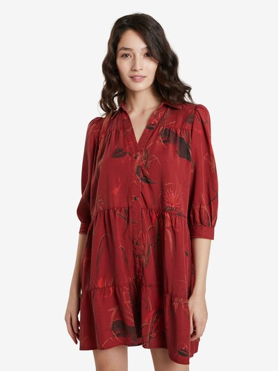 Desigual Košilové šaty 'SEVILLA' - olivová / červená / černá, Model/ka