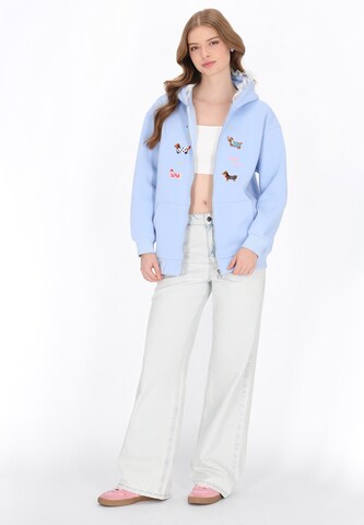 MYMO - Sudadera con cremallera 'Pop' en azul