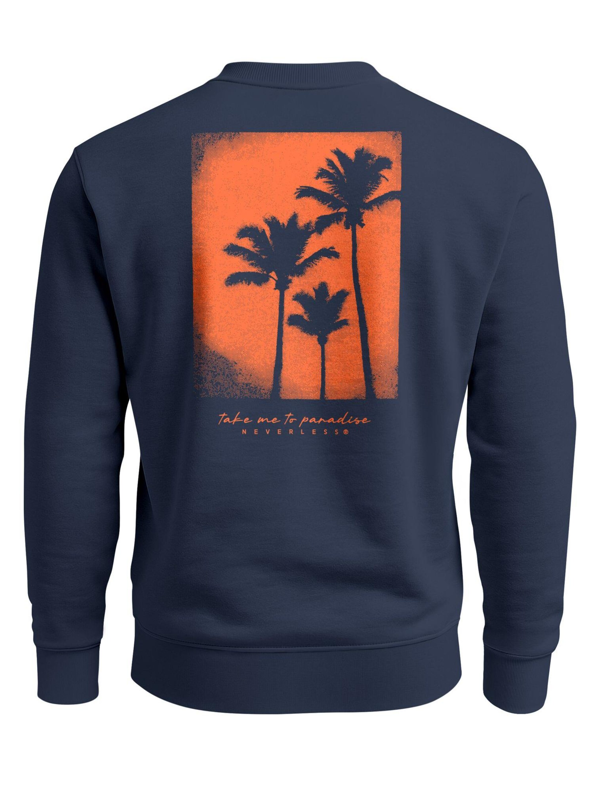 Neverless Sweatshirt 'Palms Beach' in Blue