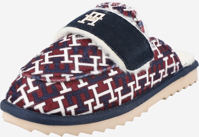 TOMMY HILFIGER Slippers in Navy / Blood red / White, Item view