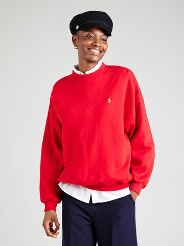 Sweat-shirt Polo Ralph Lauren en rouge : devant