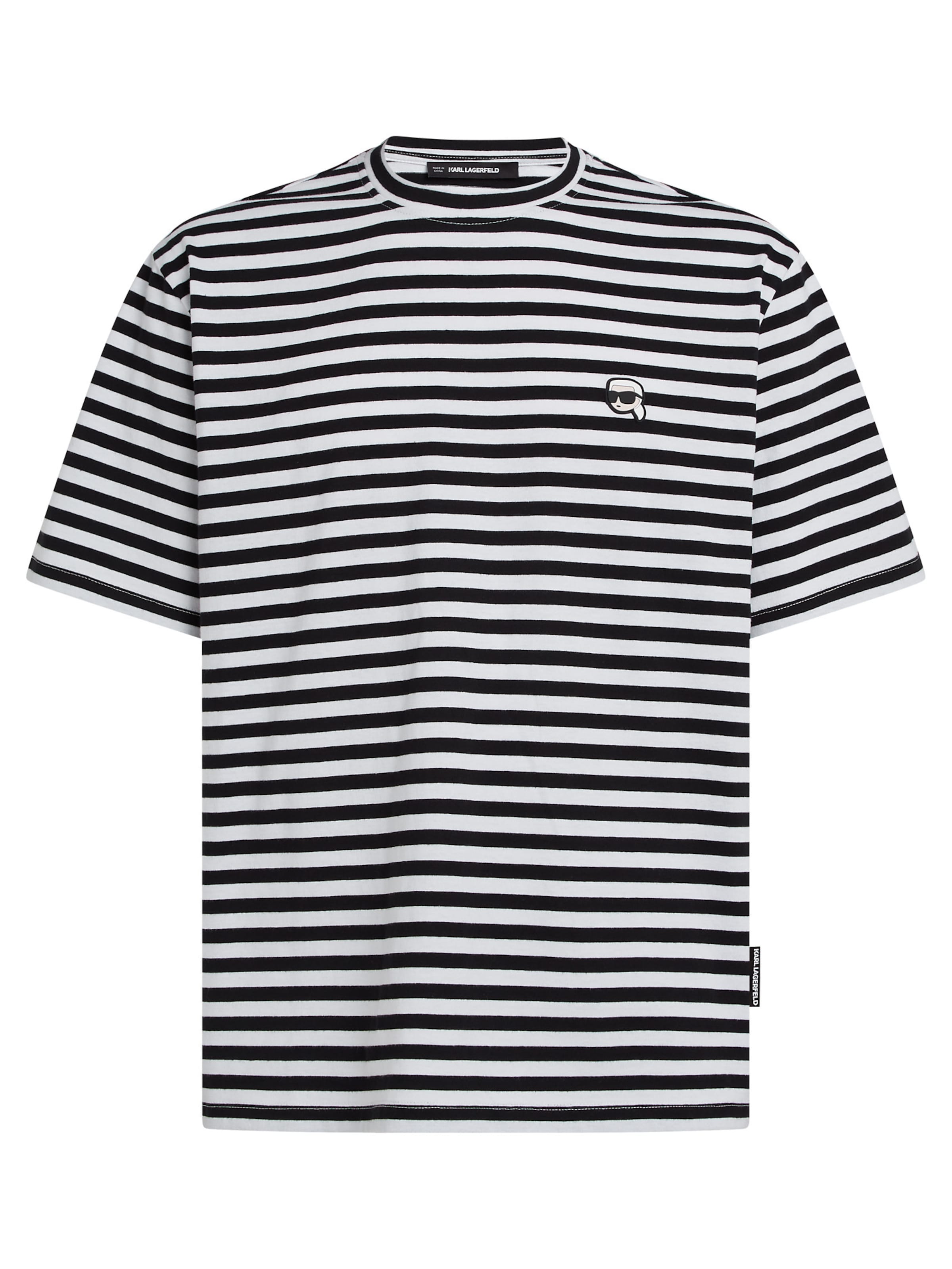 Karl Lagerfeld T-Shirt en noir / blanc, Vue avec produit
