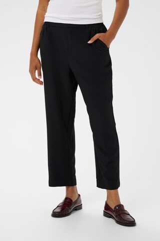 Kaffe Regular Trousers 'KABeatrice' in Black: front