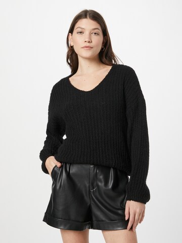 Pull-over Sublevel en noir : devant