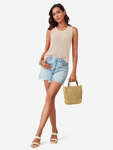 Imily Bela Вязаный топ в Бежевый