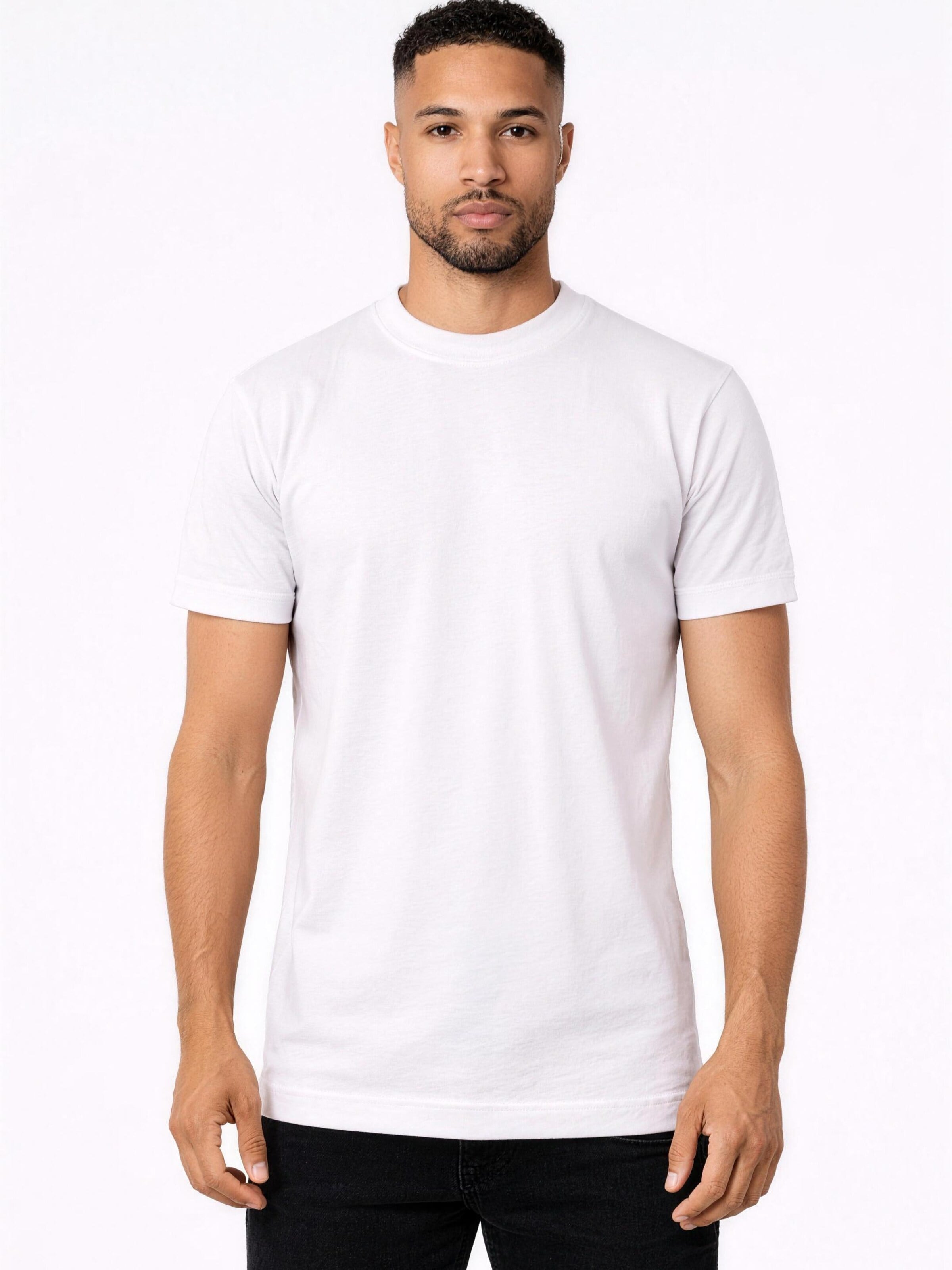 Richesse Shirt 'RK BLANK TEE WHITE SLIMFIT' in Wit: voorkant