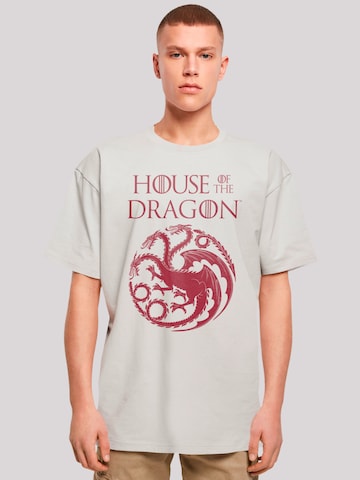 F4NT4STIC Shirt 'House Of The Dragon Targaryen Crest Logo' in Grijs: voorkant