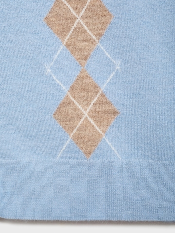 MANGO Gebreid vest 'BIMBU' in Blauw