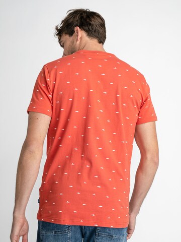 Petrol Industries T-Shirt 'Mini Fish' in Rot