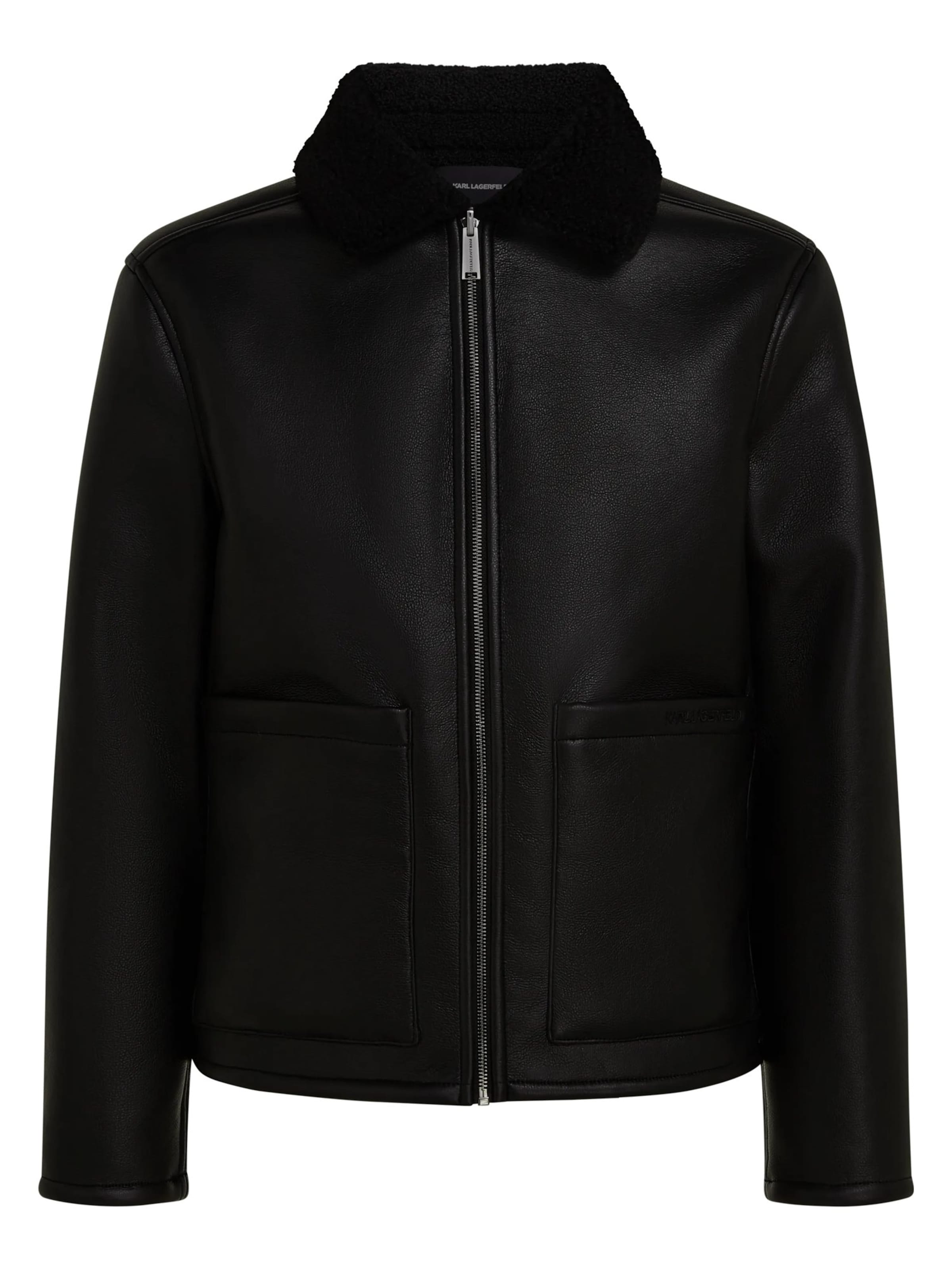 Karl Lagerfeld - Chaqueta de entretiempo en negro: frente
