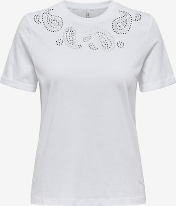 ONLY - Camiseta en blanco: frente