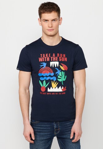 KOROSHI T-Shirt in Blau: Vorderseite
