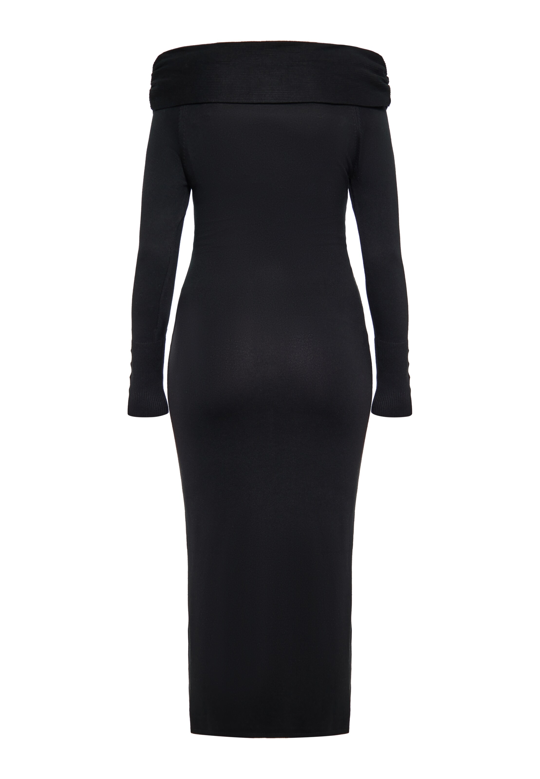 faina Πλεκτό φόρεμα σε μαύρο: μπροστά