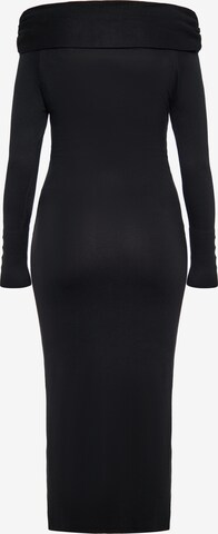 faina Evening Dress in Black: front