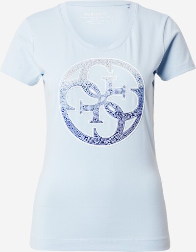 GUESS T-shirt i blå / himmelsblå / silver, Produktvy