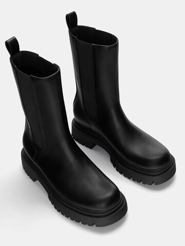 Pull&Bear Chelsea Boots i sort