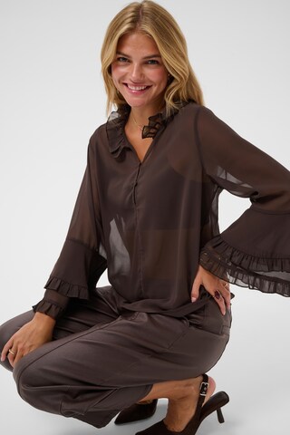 Chemisier 'CRFlouncy' Cream en marron
