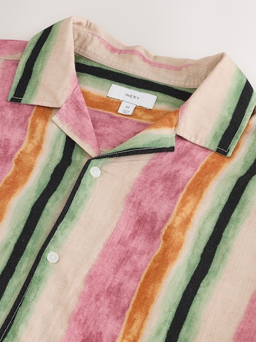 Next Regular fit Button Up Shirt in Pink