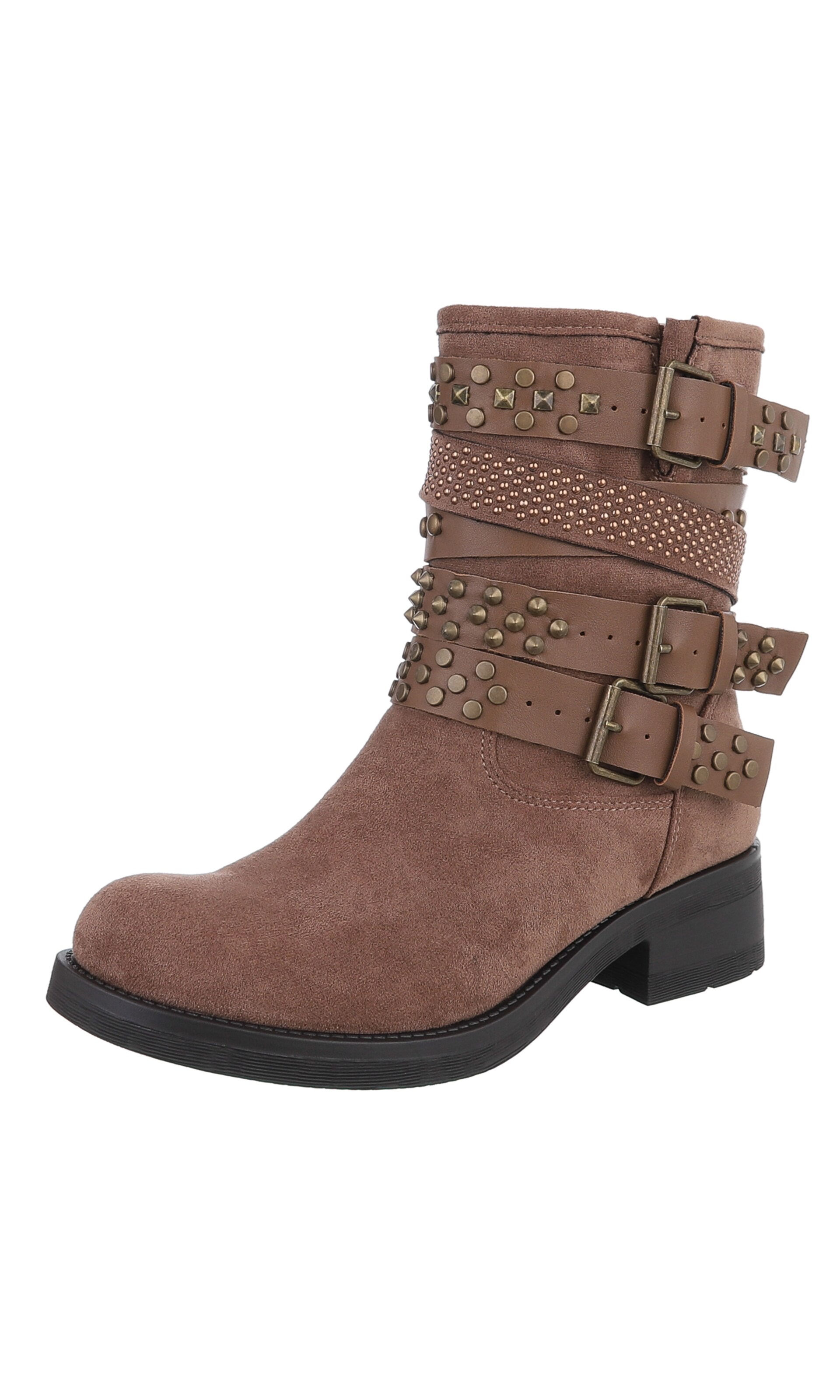 Ital-Design Stiefelette in Braun: Vorderseite