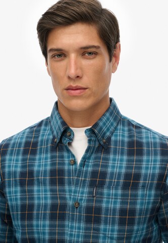 Superdry Regular fit Overhemd in Blauw