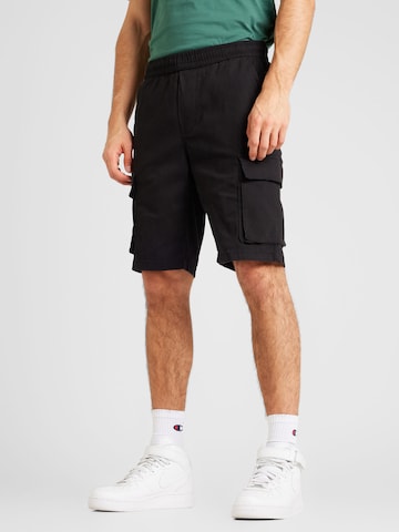 Only & Sons Regular Cargo Pants 'CAM' in Black: front