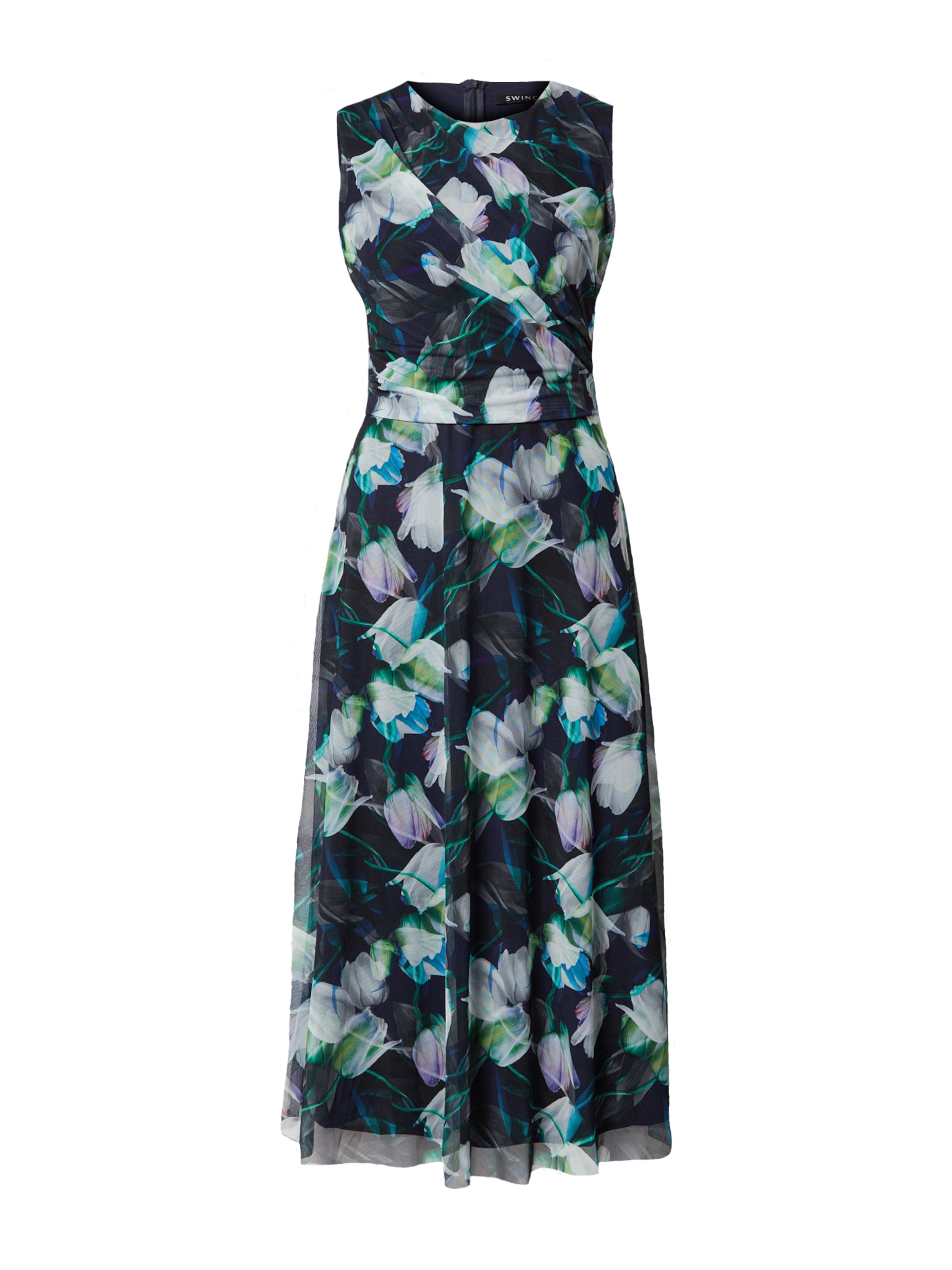 SWING Šaty – modrá: přední strana