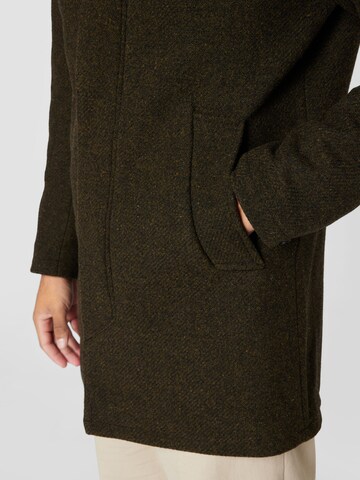 Brixtol Textiles Between-Seasons Coat in Brown