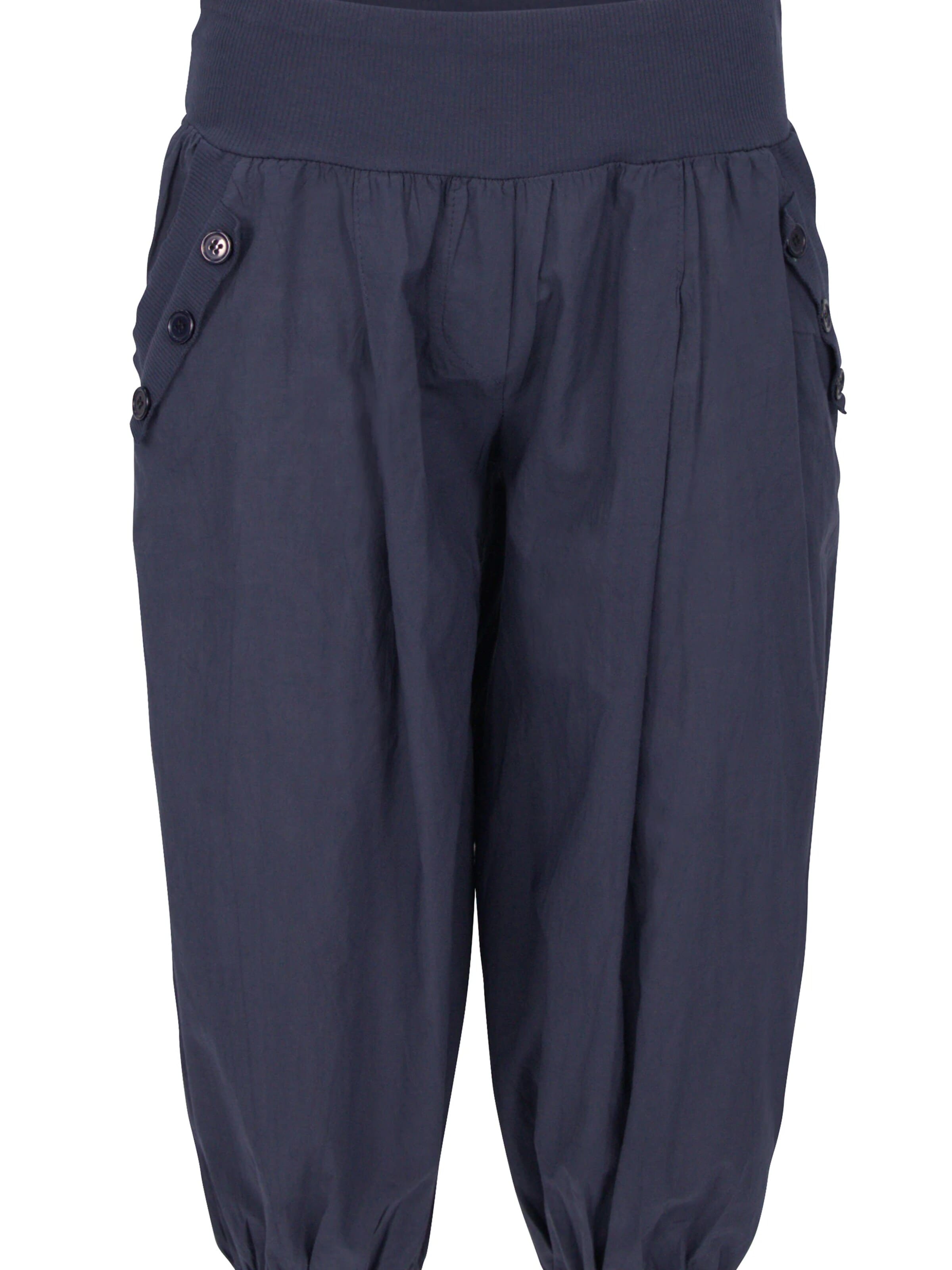 malito more than fashion Harem Pants in Blue: front