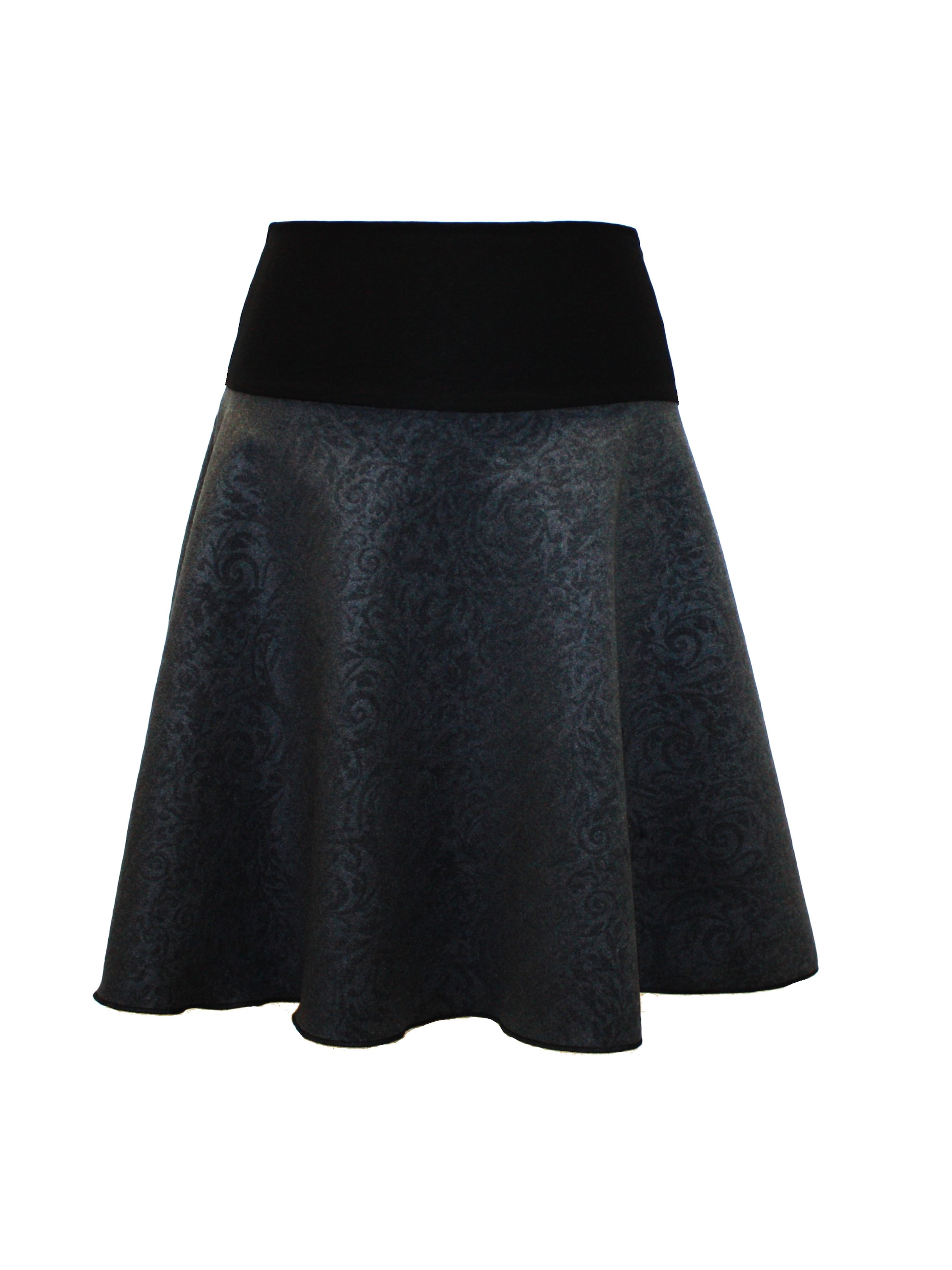 dunkle design Rock 'Loden Uni' in Grau: Vorderseite