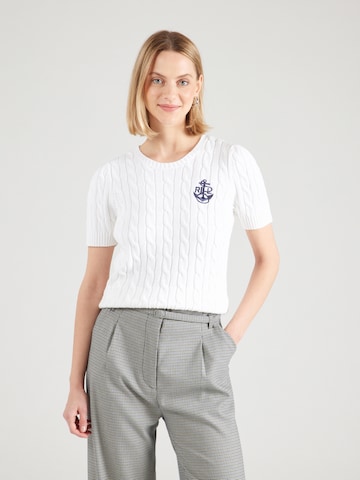 Lauren Ralph Lauren Sweater 'TARJYLL-SHORT SLEEVE-PULLOVER' in White: front