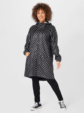 Manteau fonctionnel 'RAINY' Zizzi en noir : devant