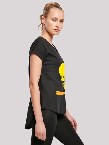 F4NT4STIC Shirt 'Looney Tunes Angry Tweety' in Zwart