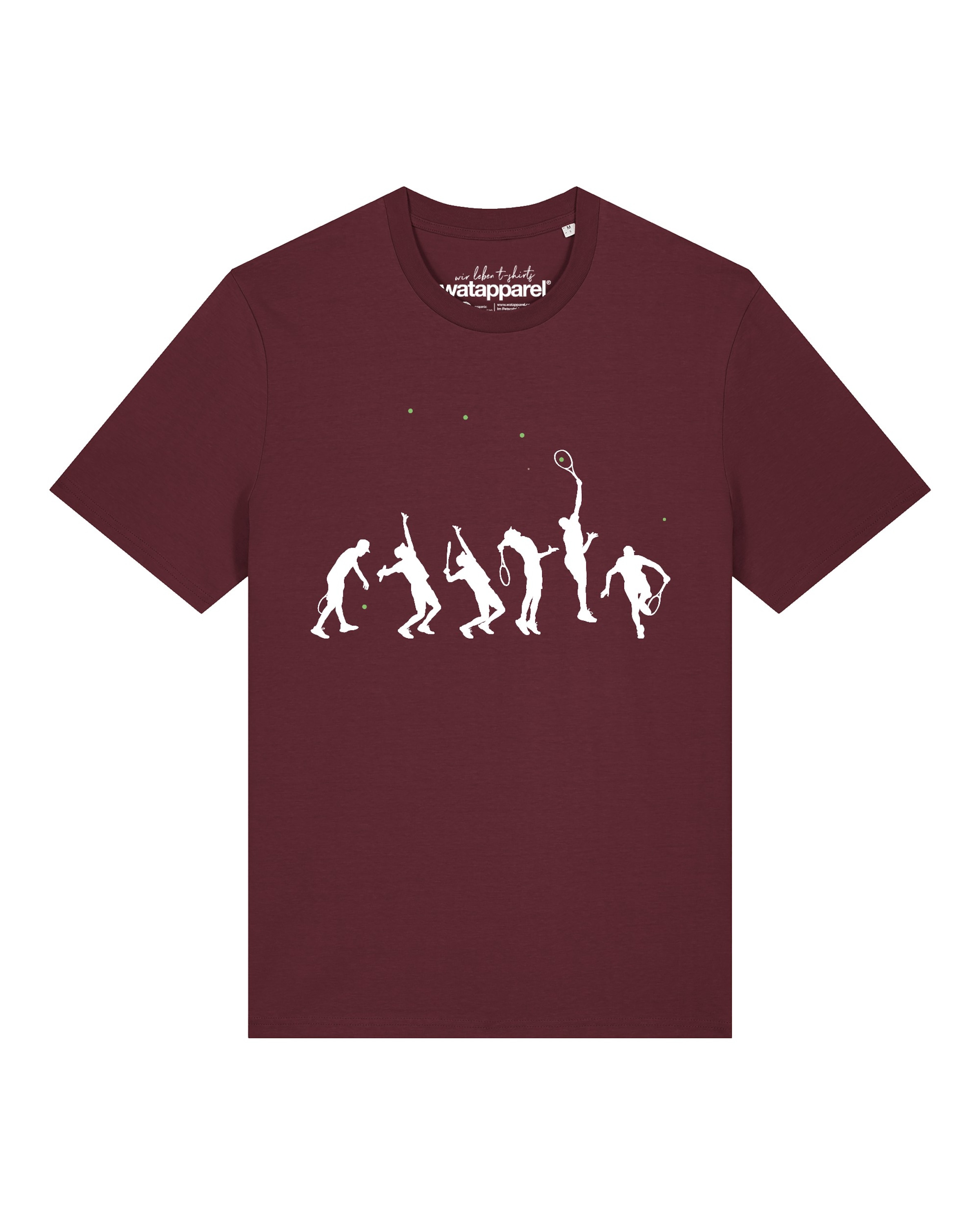 Watapparel Shirt 'Tennis Evolution' in Red: front