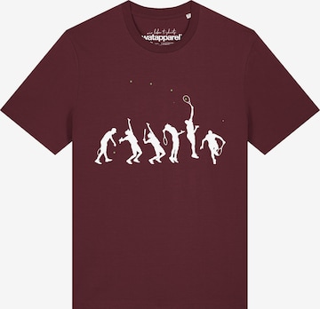 T-Shirt 'Tennis Evolution' Watapparel en rouge : devant
