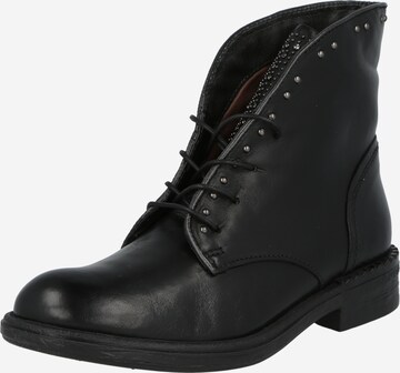 MJUS - Botines con cordones 'Pally' en negro: frente