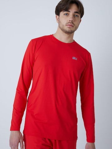 SPORTKIND Funktionsshirt 'Crew Neck Long Sleeve Shirt'‌‌‌‌‌‌‌‌‌‌ in Rot: Vorderseite
