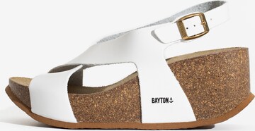 Bayton - Sandalias con hebilla 'Rea' en blanco: frente