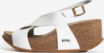 Sandalo con cinturino 'Rea' di Bayton in bianco: frontale