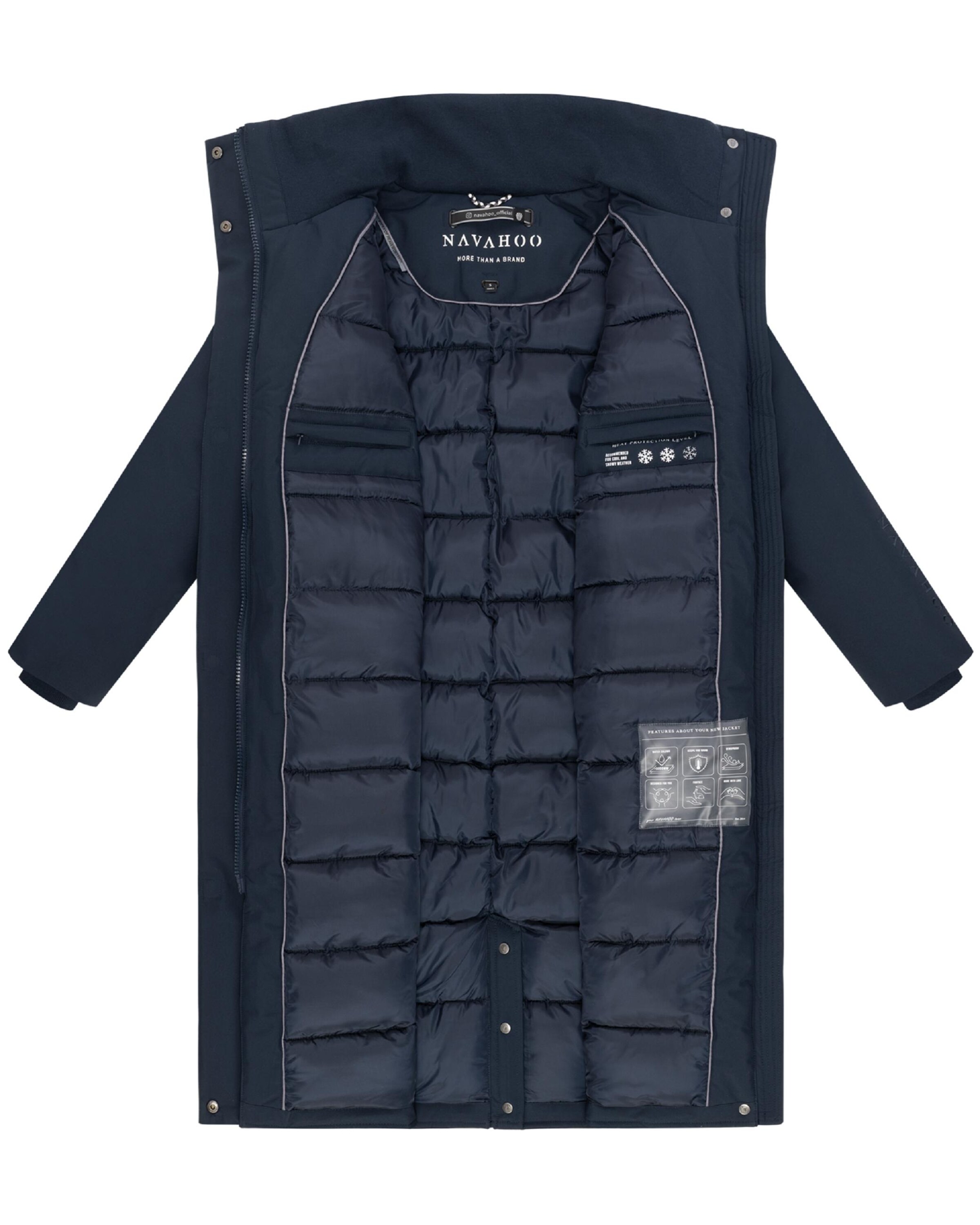 NAVAHOO Winter coat 'Traumblüte 14' in Blue