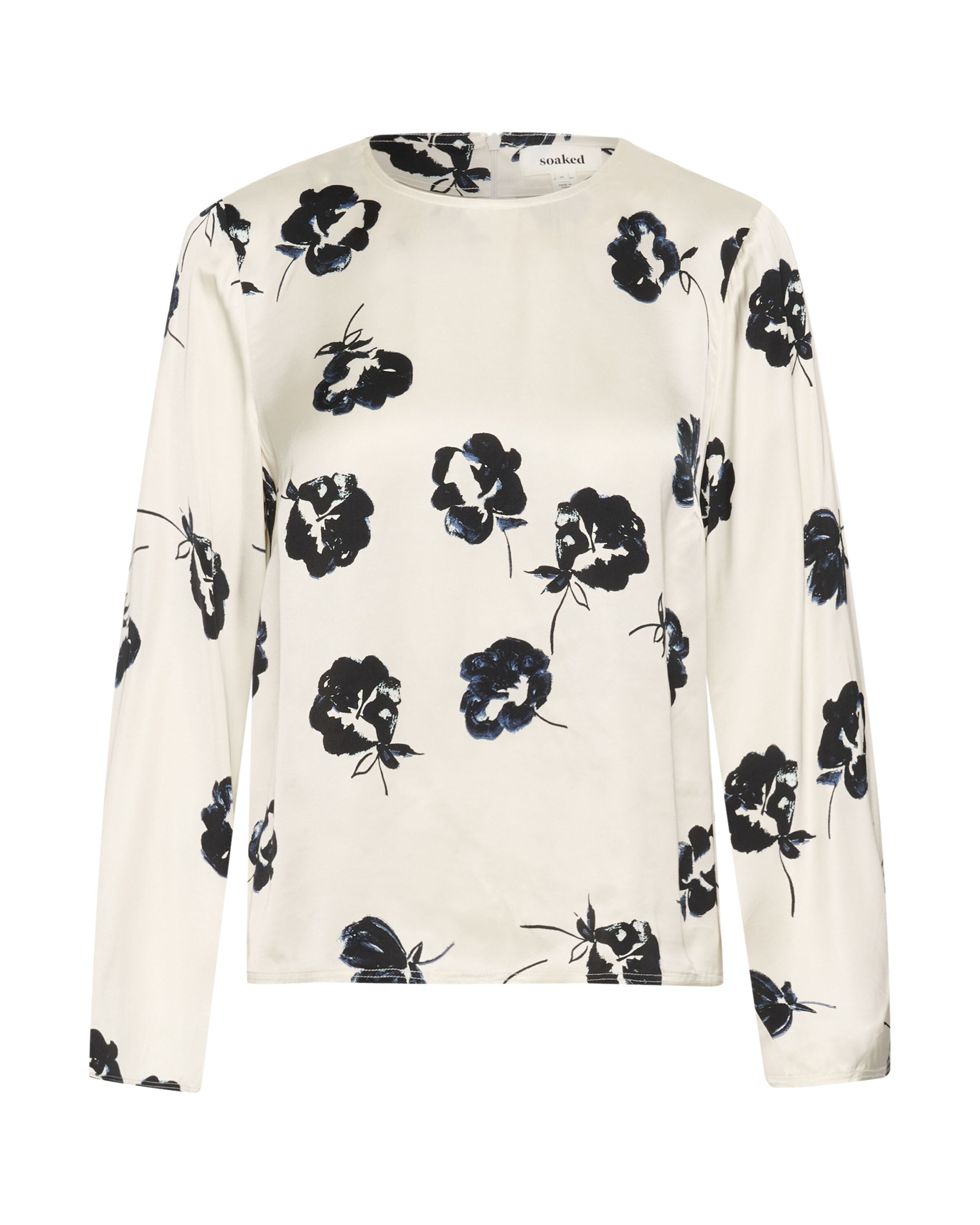 SOAKED IN LUXURY Blouse in Zwart: voorkant