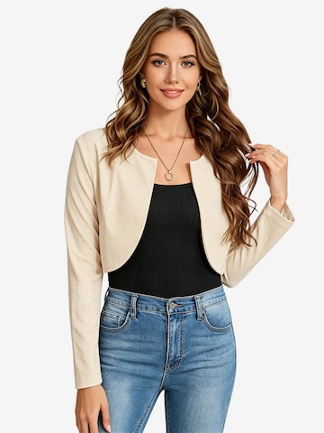 KoJooin Blazer 'Kurzer, leichter Damen-Cardigan mit Rundhalsausschnitt und langen Ärmeln – eleganter Überwurf' in Orange: Vorderseite