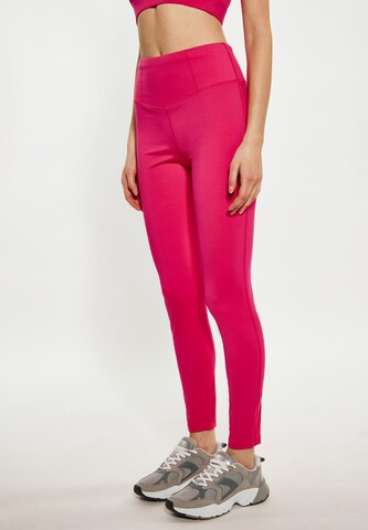 Skinny Pantalon de sport myMo ATHLSR en rose : devant