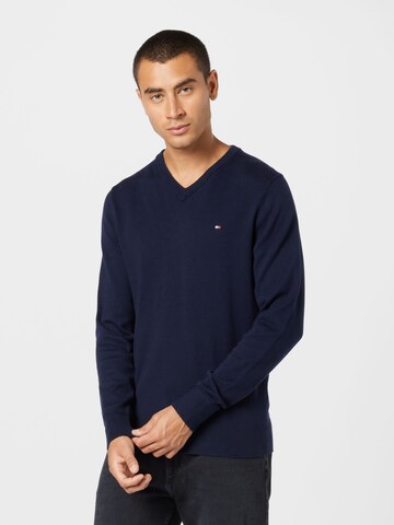 TOMMY HILFIGER Regular fit Sweater 'Pima' in Blue: front