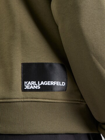 KARL LAGERFELD JEANS Mikina 'ESSENTIAL' – zelená