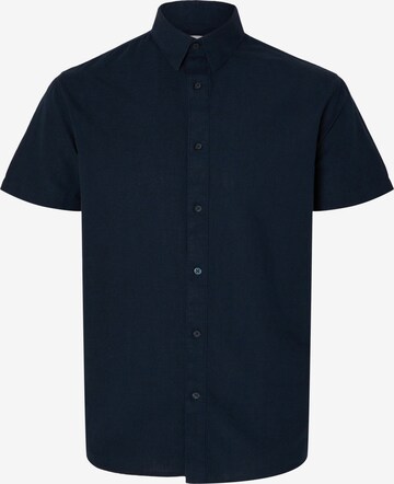 SELECTED HOMME Button Up Shirt in Blue: front