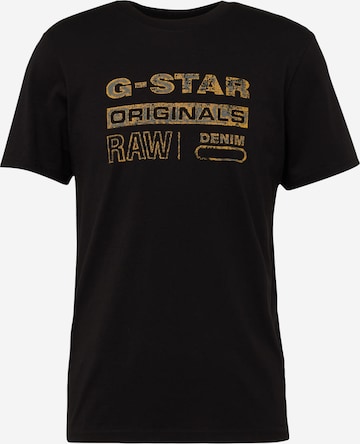 T-Shirt G-Star RAW en noir : devant