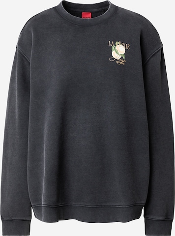 juoda HUGO Megztinis be užsegimo 'Classic Crew_8': priekis